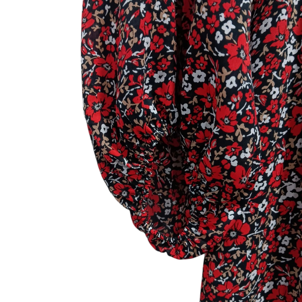 Banana Republic Red and Black Cowl Neck Sundress - Picture 5 of 7